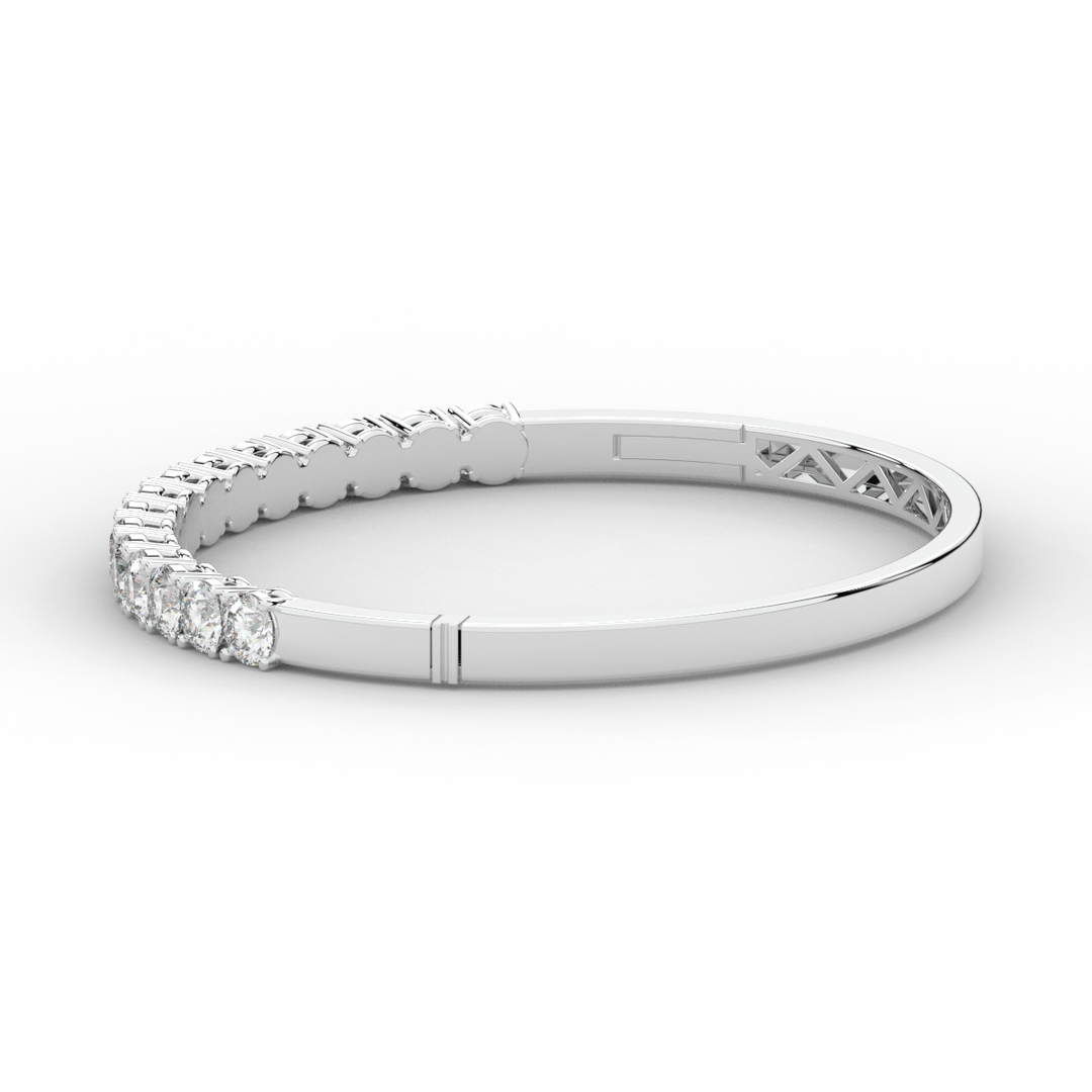 4.70CT.TW ROUND LAB DIAMOND BANGLE - Nazarelle