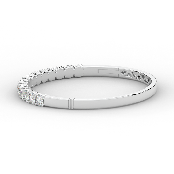 4.70CT.TW ROUND LAB DIAMOND BANGLE - Nazarelle