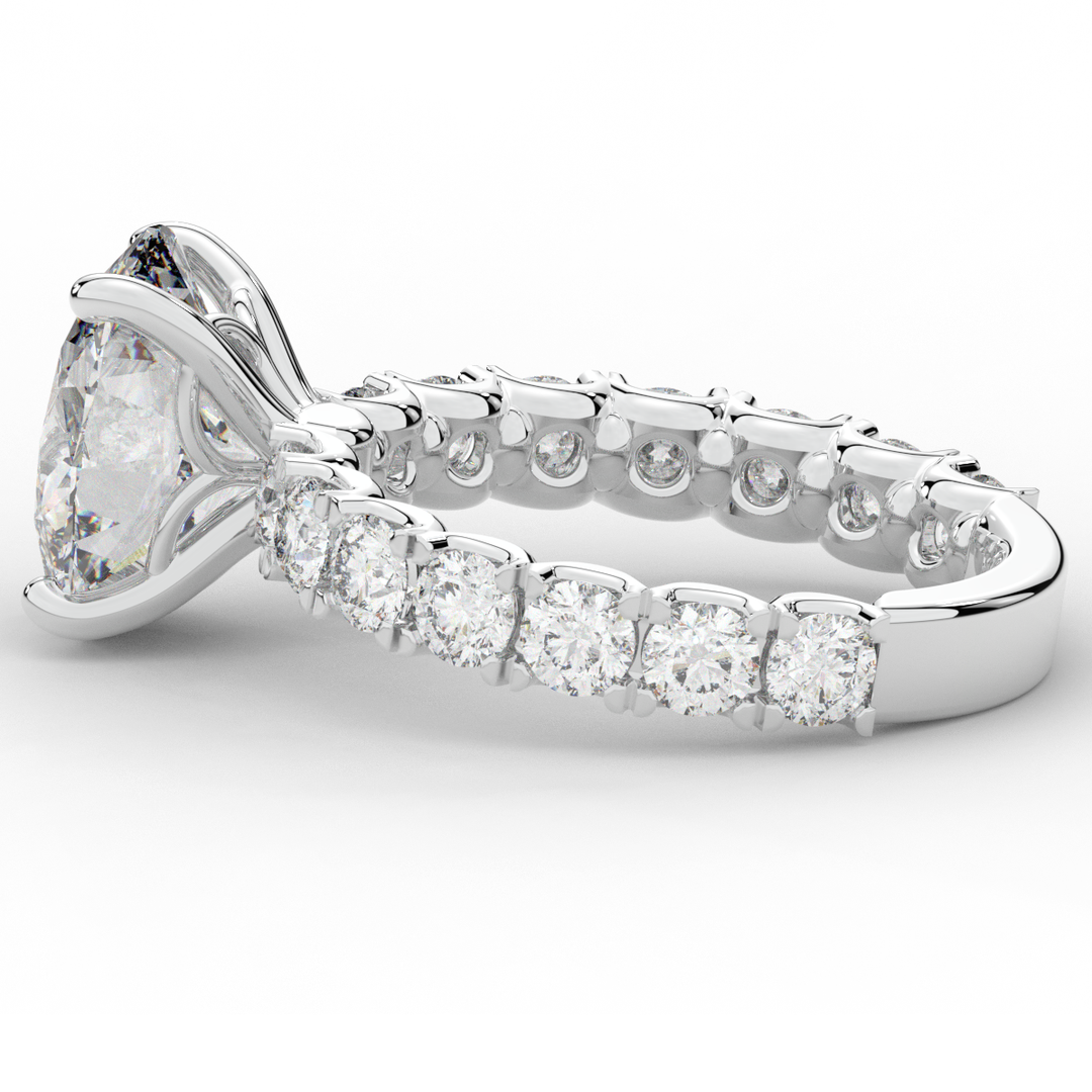 4.35CT.TW OVAL LAB DIAMOND ENGAGEMENT RING - Nazarelle