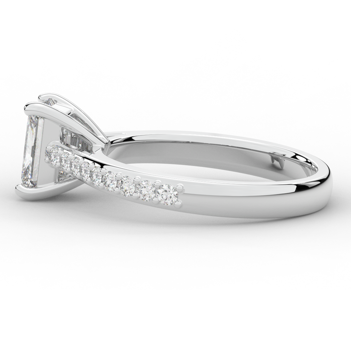 1.25CT.TW RADIANT LAB DIAMOND SOLITAIRE ENGAGEMENT RING - Nazarelle
