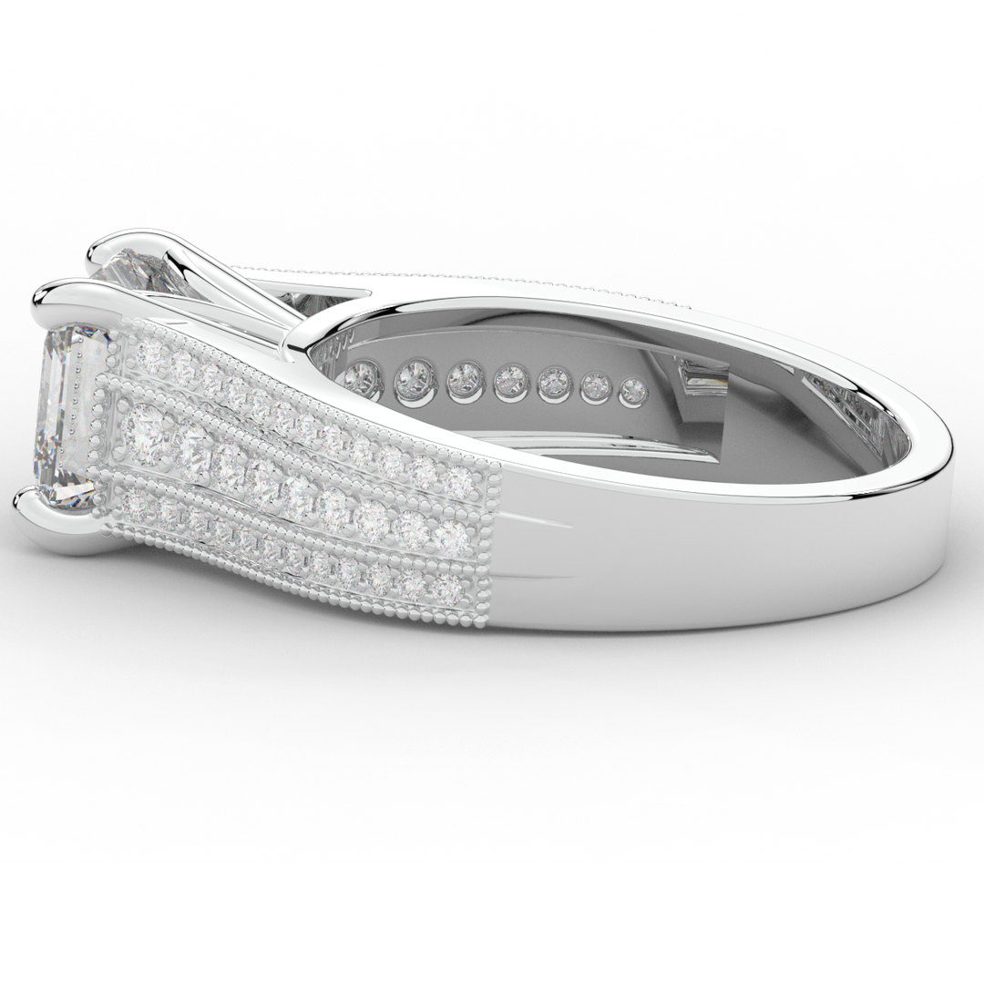 3.55CT.TW ASSCHER LAB DIAMOND ENGAGEMENT RING - Nazarelle