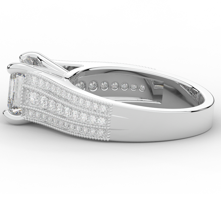 3.55CT.TW ASSCHER LAB DIAMOND ENGAGEMENT RING - Nazarelle