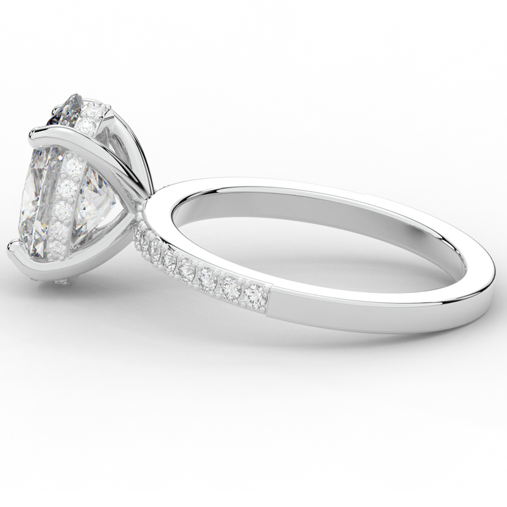 2.70CT.TW OVAL LAB DIAMOND SOLITAIRE ENGAGEMENT RING - Nazarelle