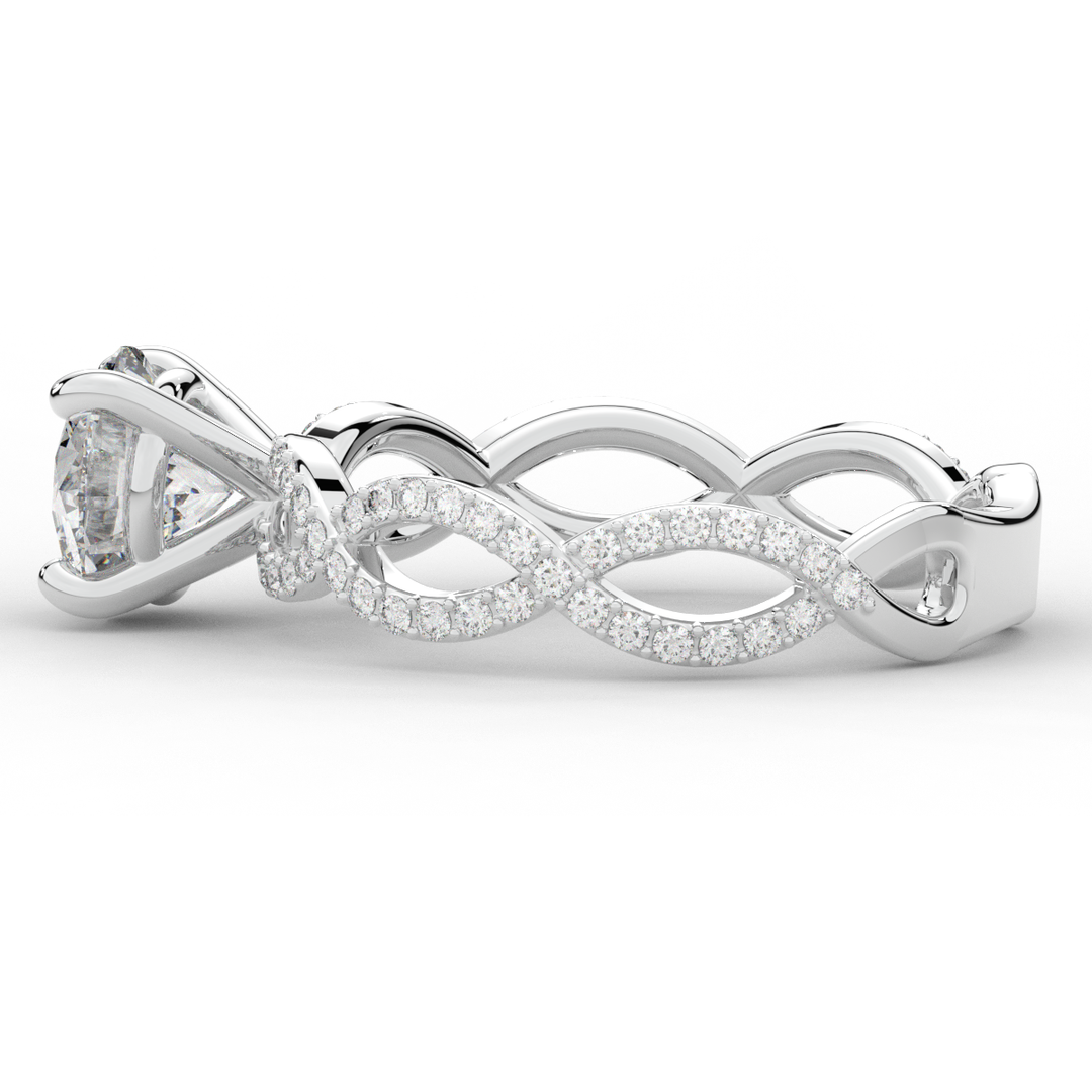 1.30CT.TW ROUND LAB DIAMOND ENGAGEMENT RING - Nazarelle