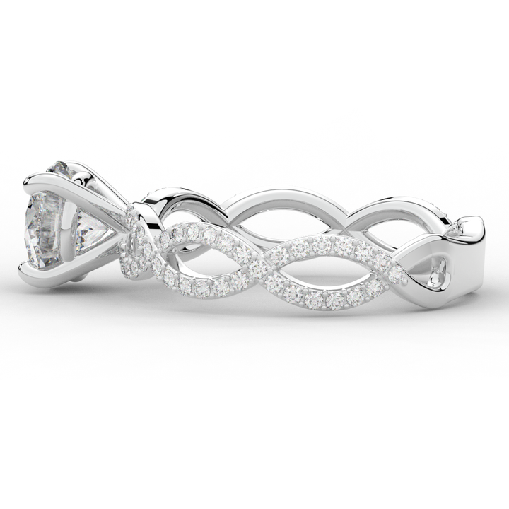 1.30CT.TW ROUND LAB DIAMOND ENGAGEMENT RING - Nazarelle