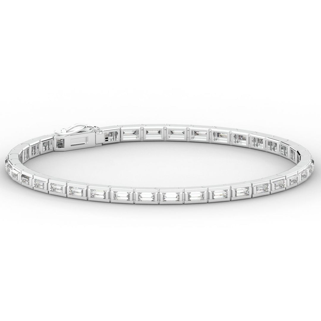 3.40CT.TW ROUND LAB DIAMOND TENNIS BRACELET - Nazarelle