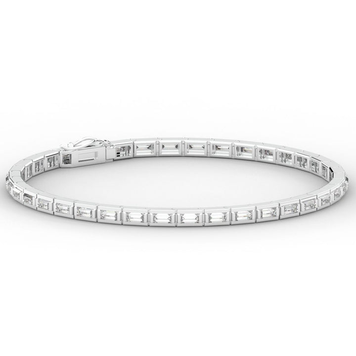3.40CT.TW ROUND LAB DIAMOND TENNIS BRACELET - Nazarelle