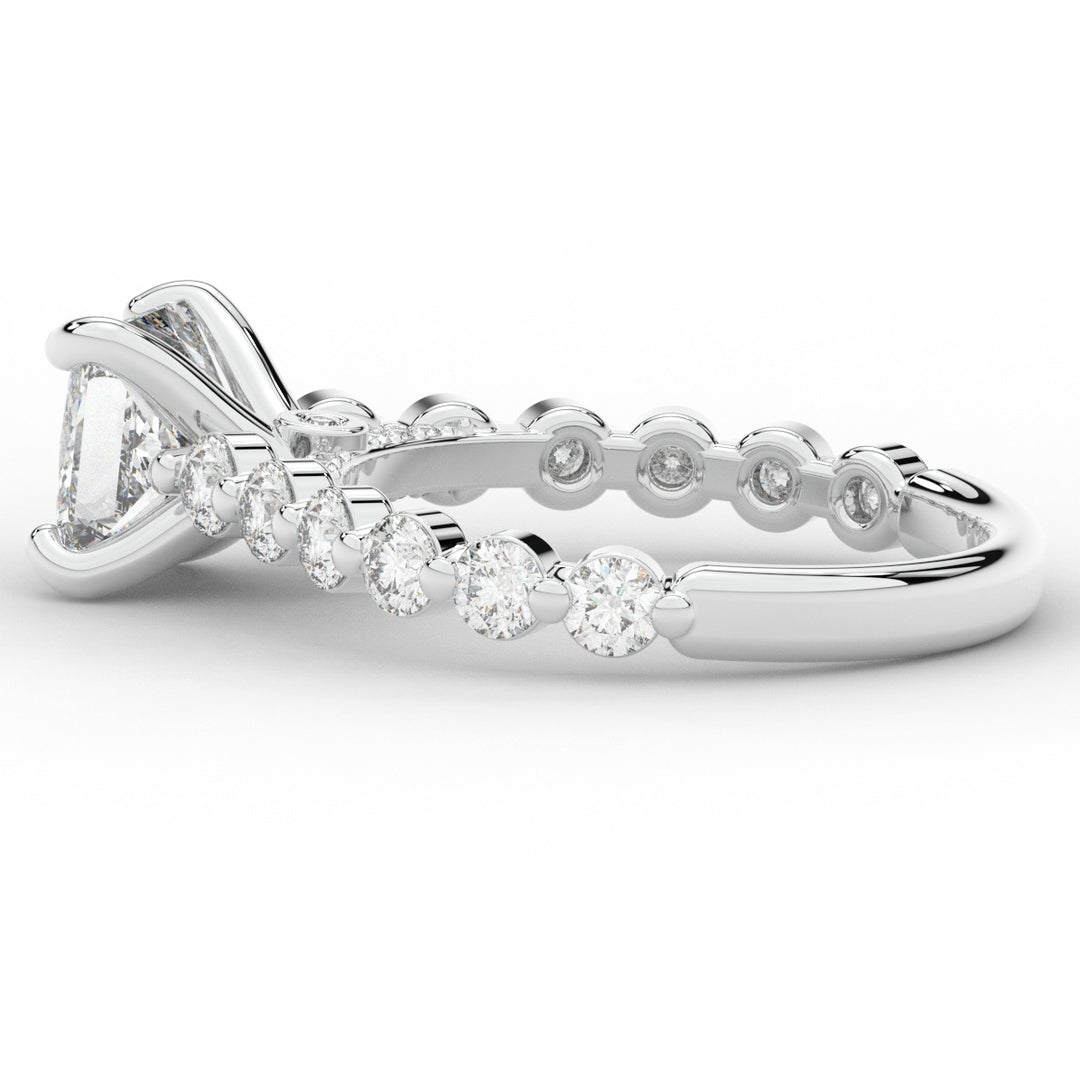 3.90CT.TW PRINCESS LAB DIAMOND ENGAGEMENT RING - Nazarelle