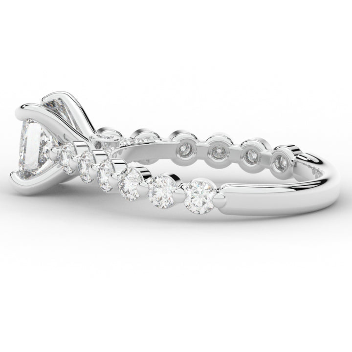 3.90CT.TW PRINCESS LAB DIAMOND ENGAGEMENT RING - Nazarelle