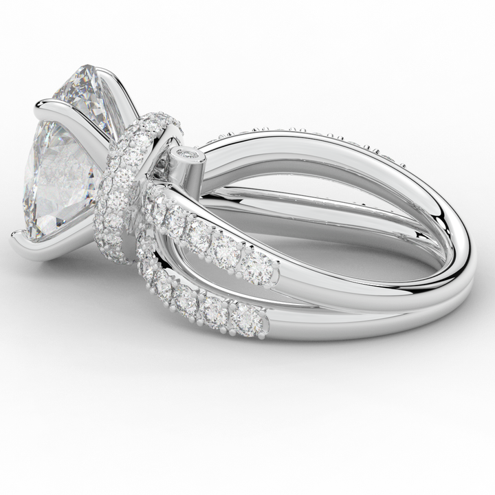 6.25CT.TW OVAL LAB DIAMOND ENGAGEMENT RING - Nazarelle