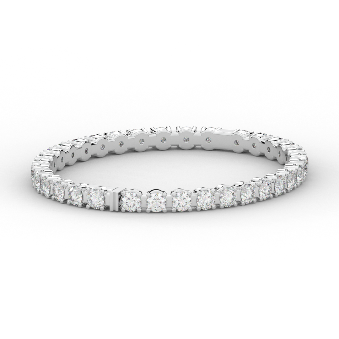 9.00CT.TW ROUND LAB DIAMOND ETERNITY BANGLE - Nazarelle