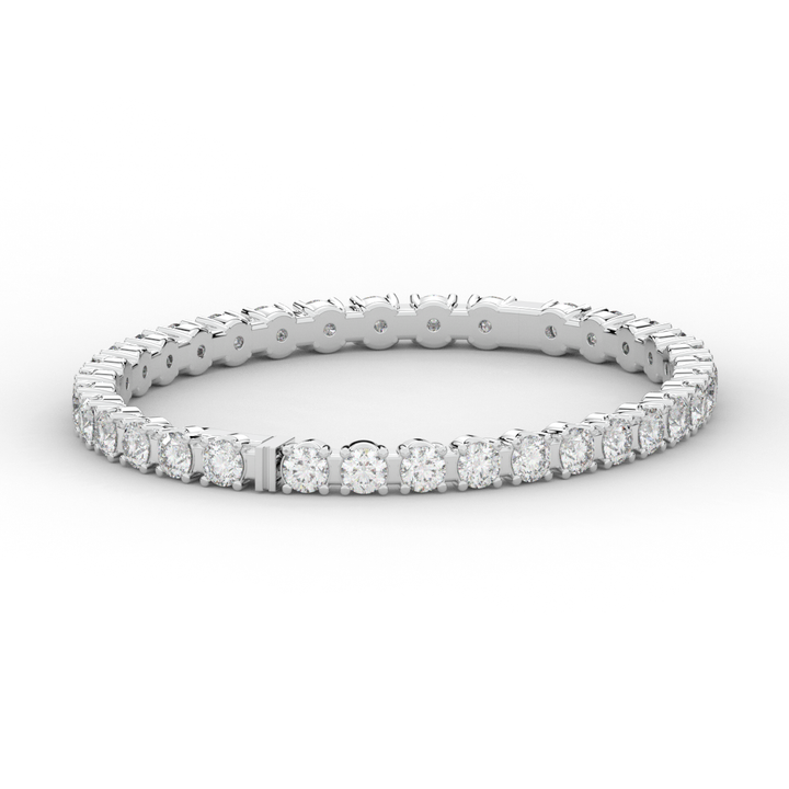 9.00CT.TW ROUND LAB DIAMOND ETERNITY BANGLE - Nazarelle
