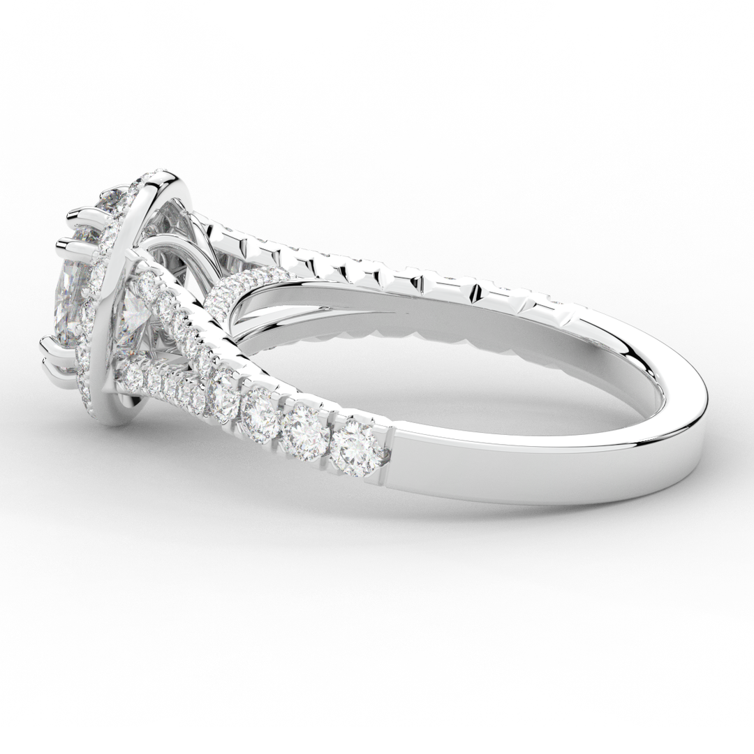 1.60CT.TW OVAL LAB DIAMOND ENGAGEMENT RING - Nazarelle