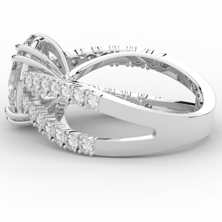 3.75CT.TW OVAL LAB DIAMOND SPLIT BAND ENGAGEMENT RING - Nazarelle