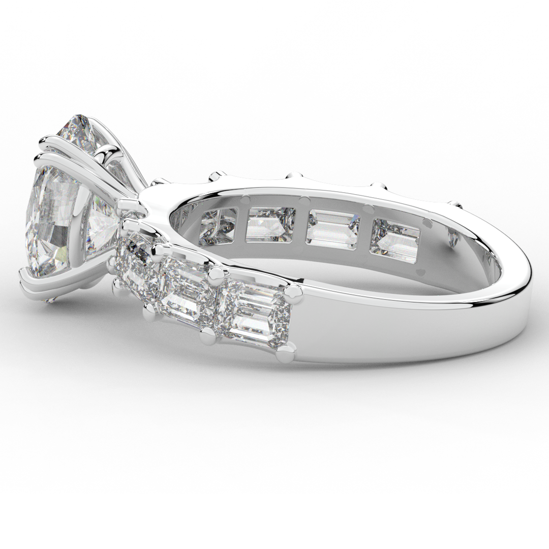 3.75CT.TW OVAL LAB DIAMOND SOLITAIRE ENGAGEMENT RING - Nazarelle