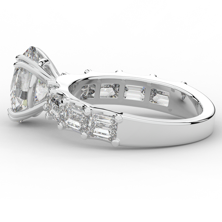 3.75CT.TW OVAL LAB DIAMOND SOLITAIRE ENGAGEMENT RING - Nazarelle