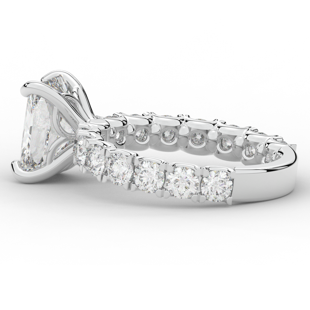 4.35CT.TW RADIANT LAB DIAMOND ENGAGEMENT RING - Nazarelle