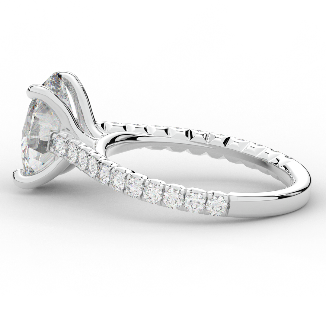 2.40CT.TW OVAL LAB DIAMOND ENGAGEMENT RING - Nazarelle