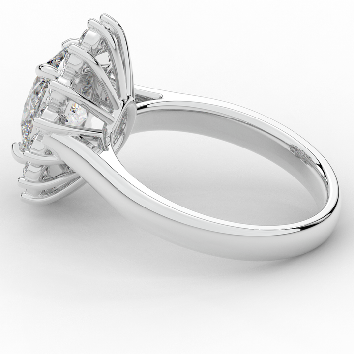 2.65CT.TW OVAL LAB DIAMOND HALO ENGAGEMENT RING - Nazarelle