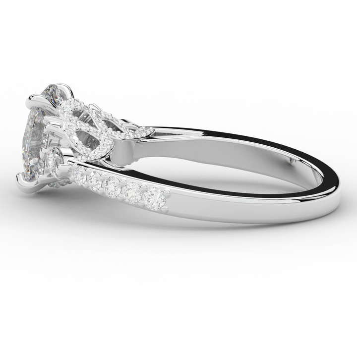 1.35CT.TW OVAL LAB DIAMOND ENGAGEMENT RING - Nazarelle