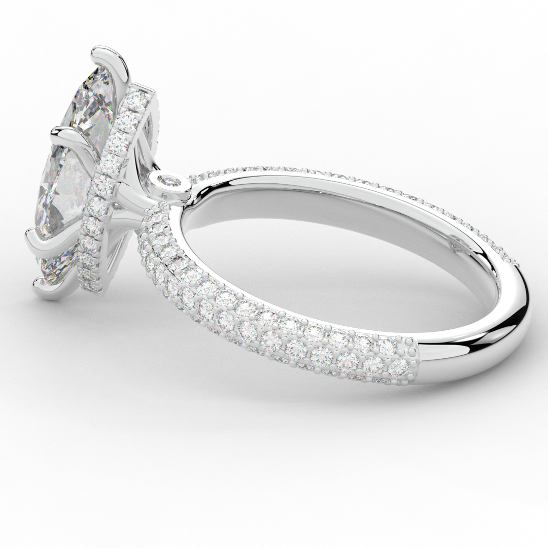 2.60CT.TW MARQUISE LAB DIAMOND ENGAGEMENT RING - Nazarelle