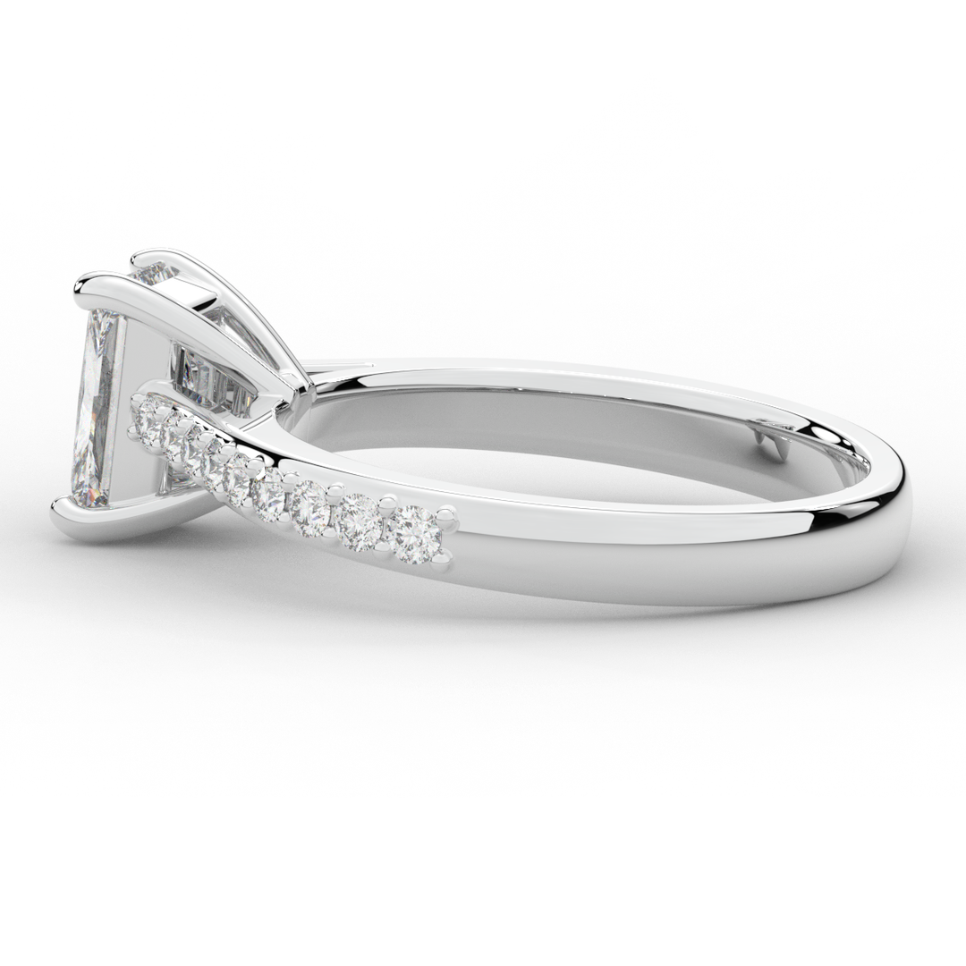 1.25CT.TW RADIANT LAB DIAMOND SOLITAIRE ENGAGEMENT RING - Nazarelle