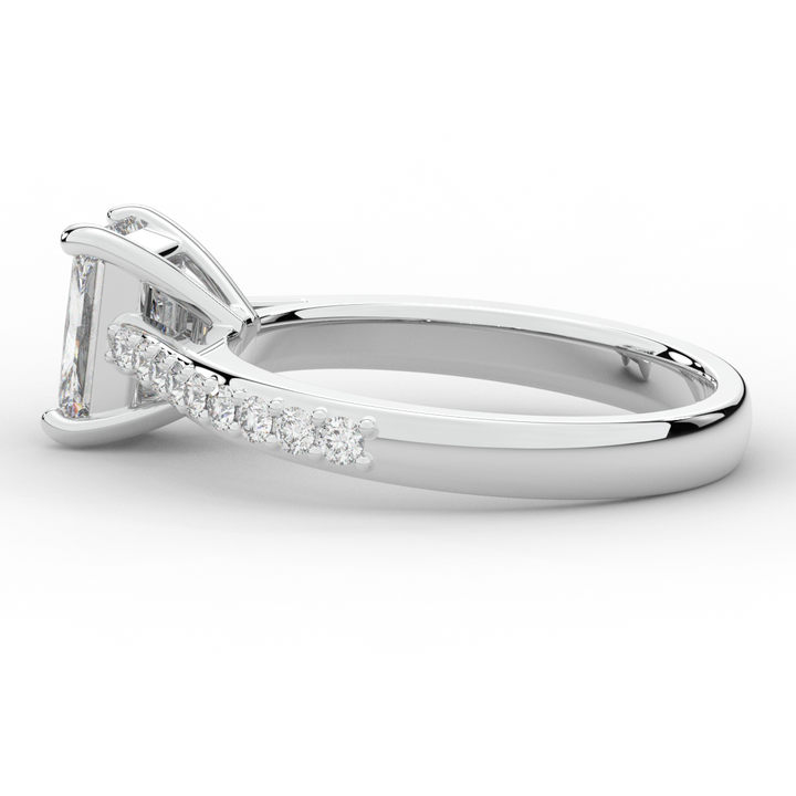 1.25CT.TW RADIANT LAB DIAMOND SOLITAIRE ENGAGEMENT RING - Nazarelle