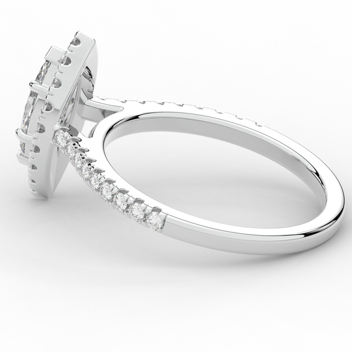 0.80CT.TW MARQUISE LAB DIAMOND HALO ENGAGEMENT RING - Nazarelle