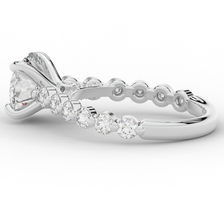 3.90CT.TW ROUND LAB DIAMOND ENGAGEMENT RING - Nazarelle