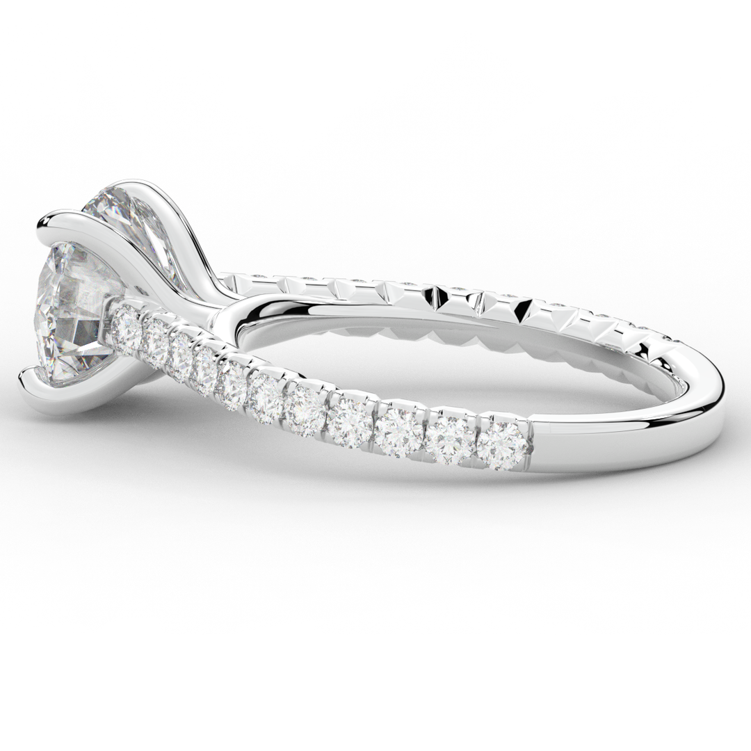 2.40CT.TW ROUND LAB DIAMOND ENGAGEMENT RING - Nazarelle