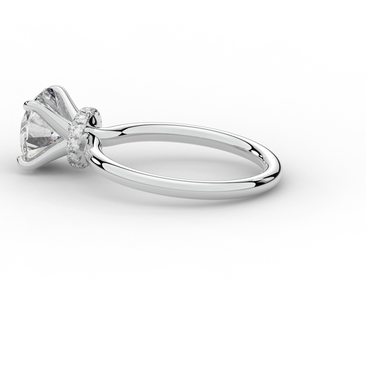 2.05CT.TW ROUND LAB DIAMOND SOLITAIRE ENGAGEMENT RING - Nazarelle
