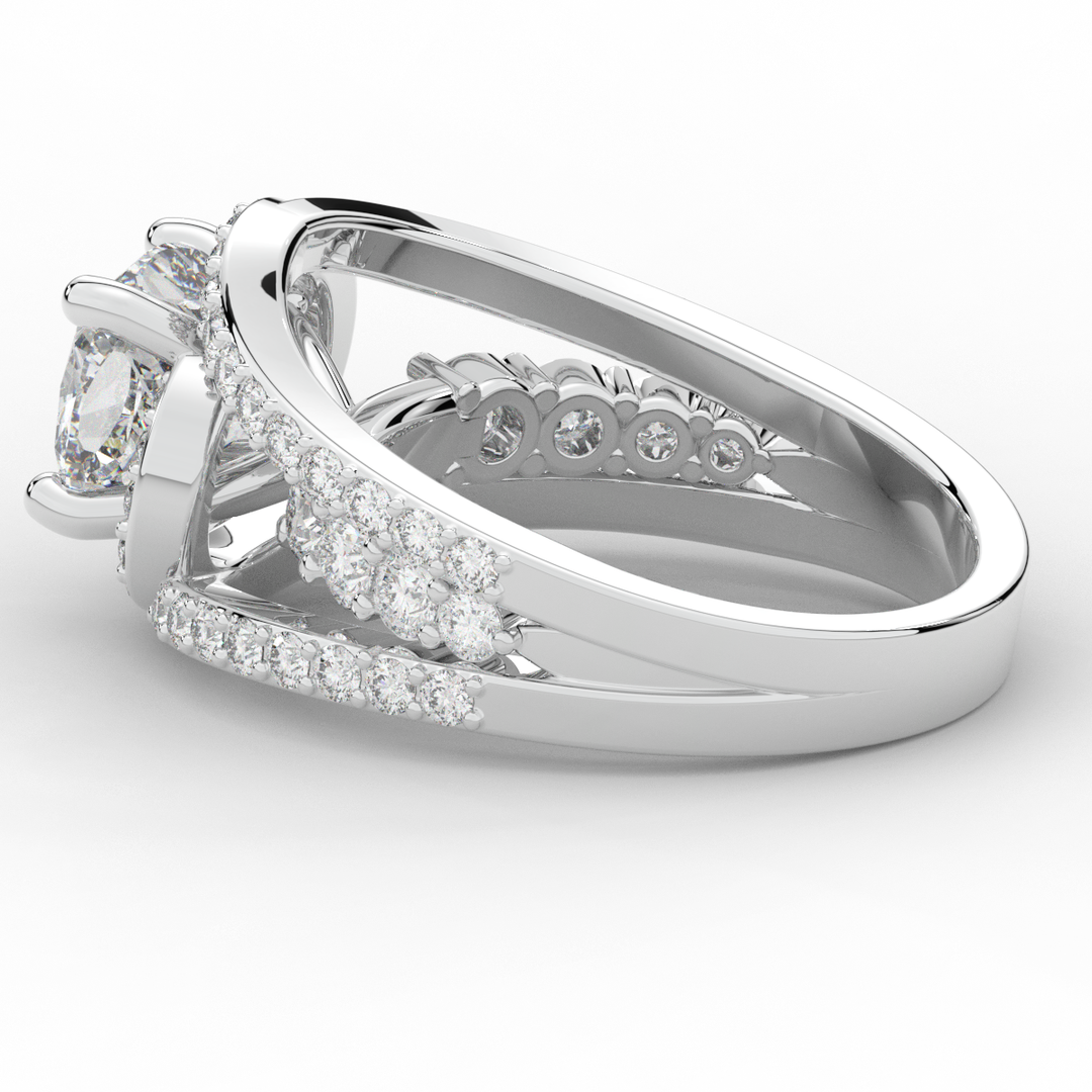 3.30CT.TW CUSHION LAB DIAMOND ENGAGEMENT RING - Nazarelle