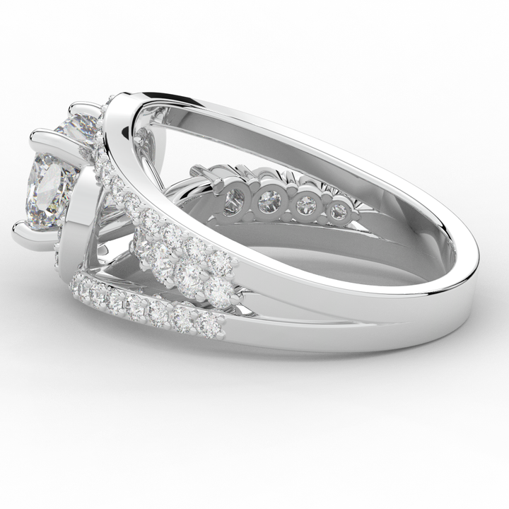 3.30CT.TW CUSHION LAB DIAMOND ENGAGEMENT RING - Nazarelle