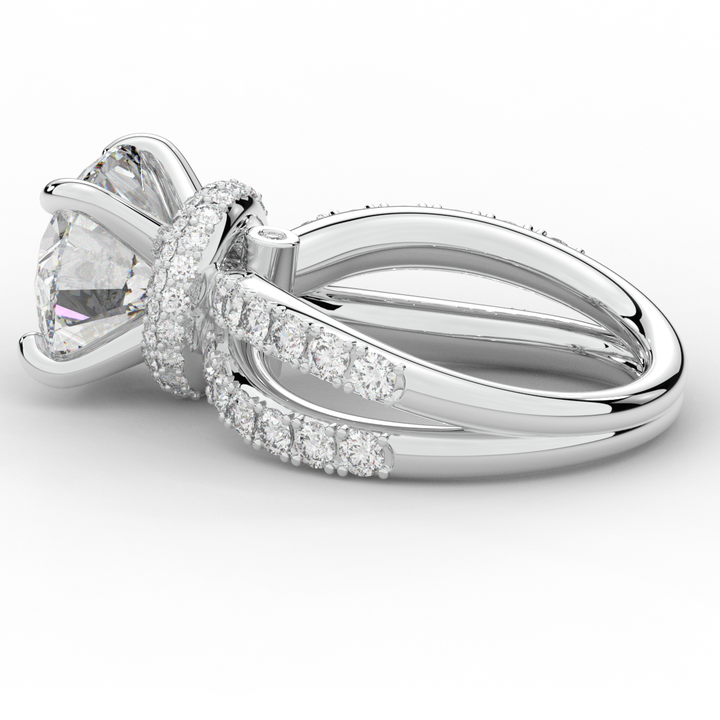 6.25CT.TW ROUND LAB DIAMOND ENGAGEMENT RING - Nazarelle