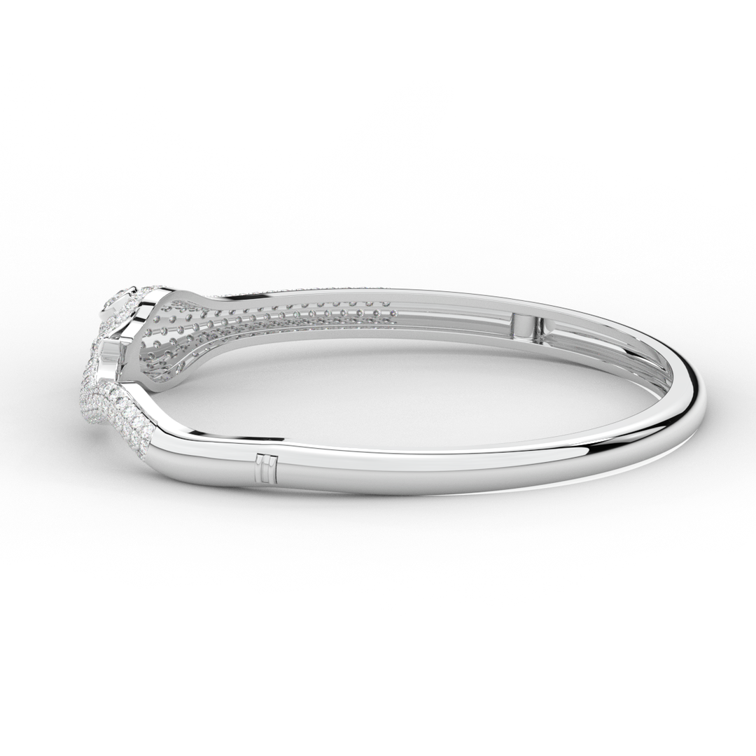 2.00CT.TW ROUND AND PEAR LAB DIAMOND SNAKE BANGLE - Nazarelle