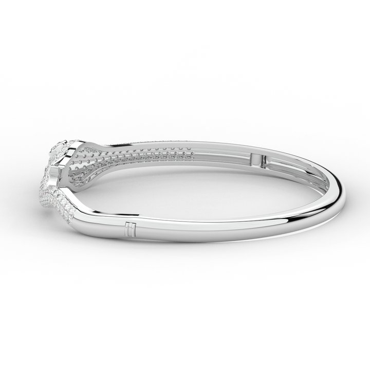 2.00CT.TW ROUND AND PEAR LAB DIAMOND SNAKE BANGLE - Nazarelle