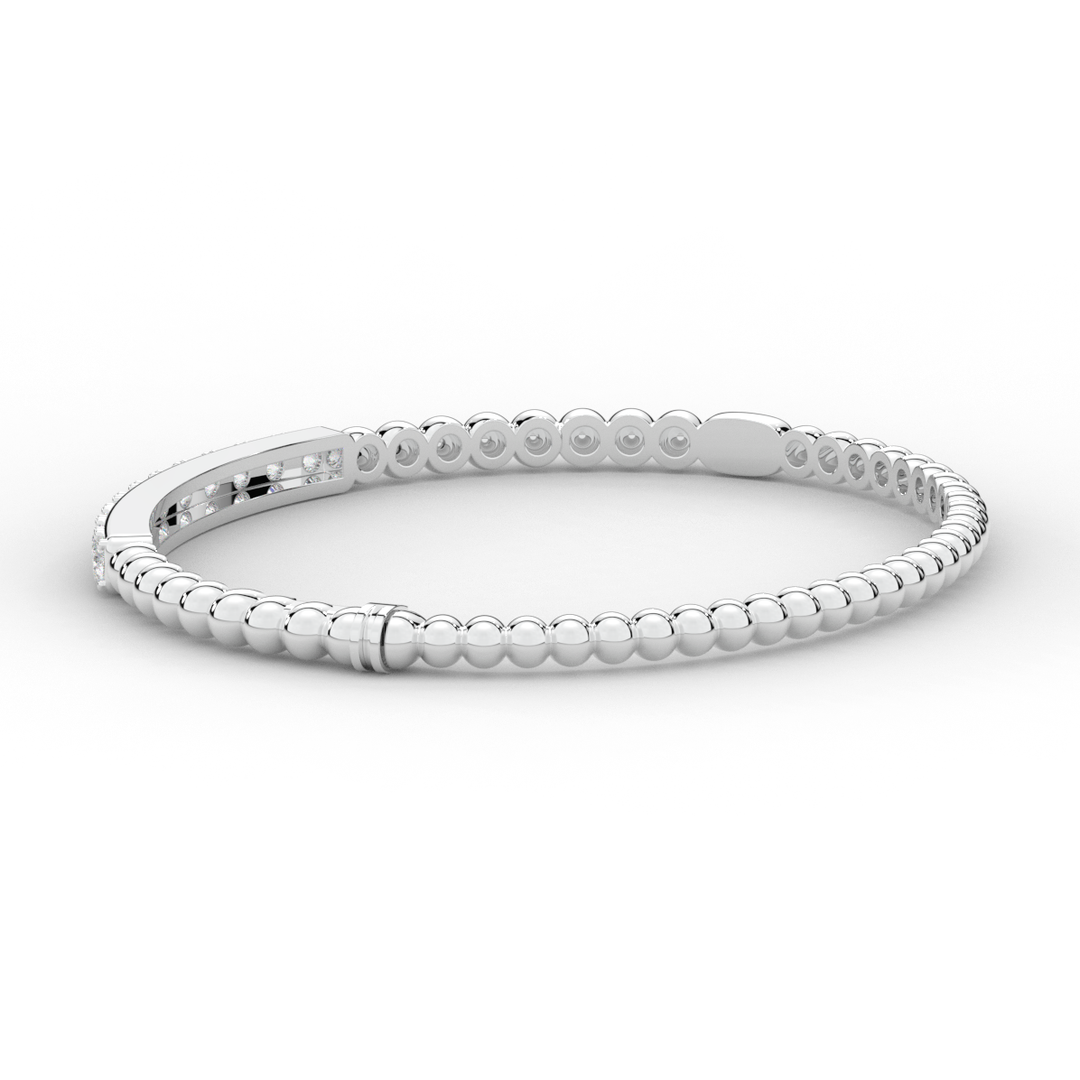 1.10CT.TW ROUND LAB DIAMOND BANGLE - Nazarelle