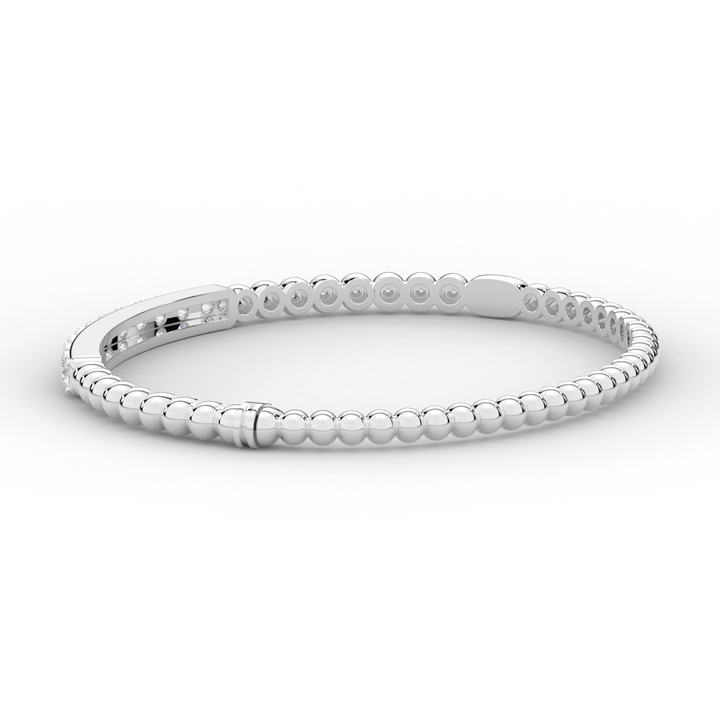 1.10CT.TW ROUND LAB DIAMOND BANGLE - Nazarelle