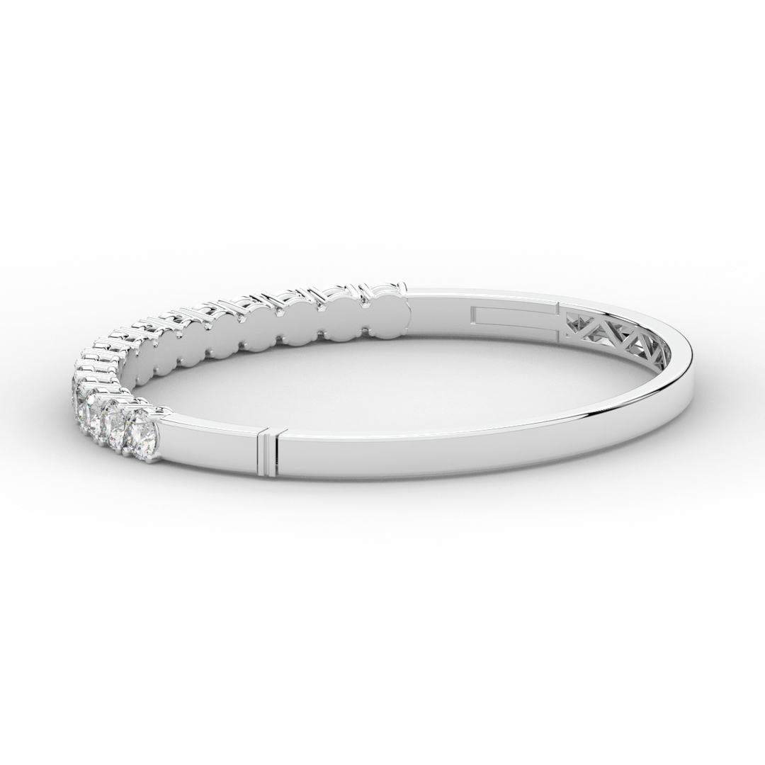 4.70CT.TW ROUND LAB DIAMOND BANGLE - Nazarelle