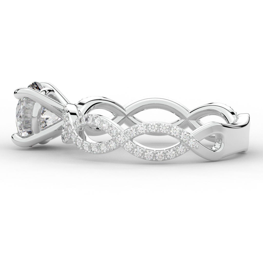 1.30CT.TW ROUND LAB DIAMOND ENGAGEMENT RING - Nazarelle