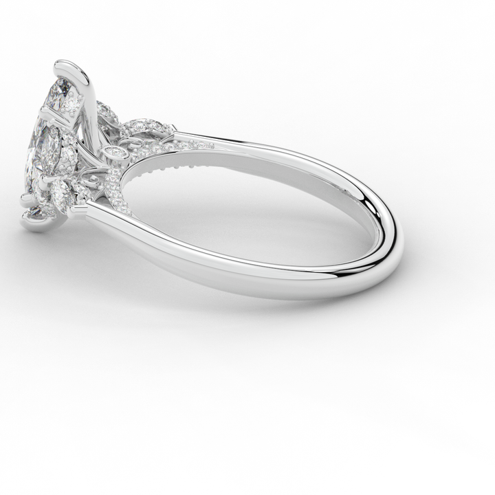 1.50CT.TW MARQUISE LAB DIAMOND ENGAGEMENT RING - Nazarelle