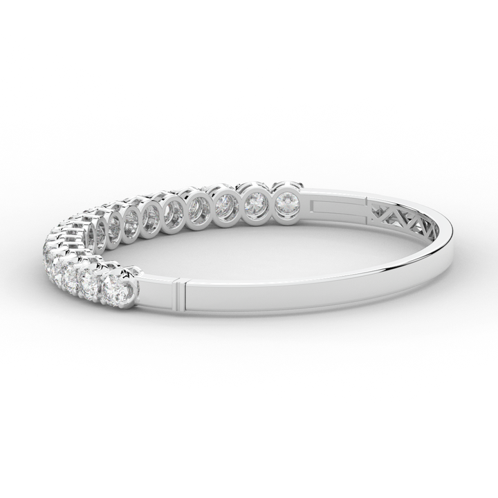 5.00CT.TW ROUND LAB DIAMOND BANGLE - Nazarelle