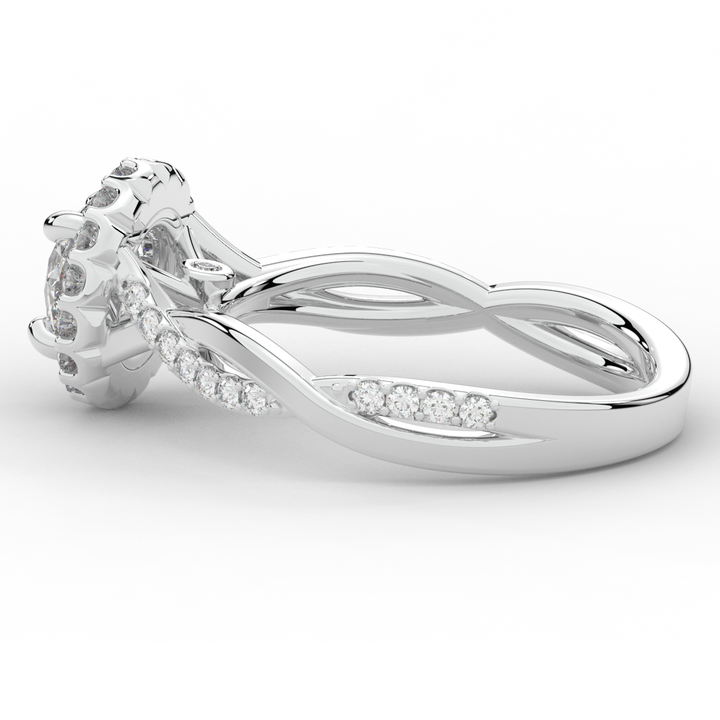 1.30CT.TW ROUND LAB DIAMOND ENGAGEMENT RING - Nazarelle