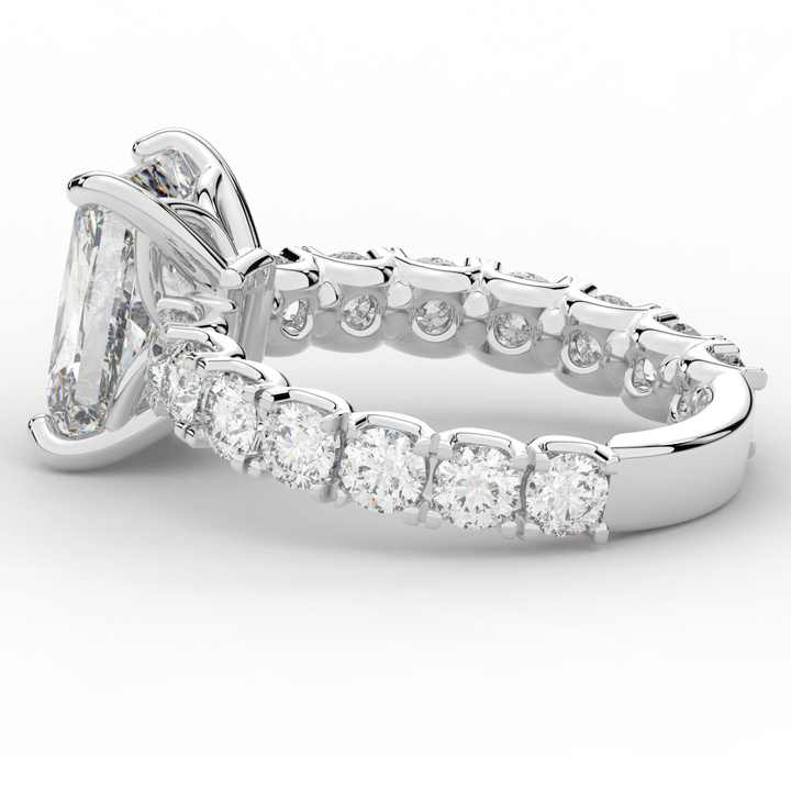 4.35CT.TW RADIANT LAB DIAMOND ENGAGEMENT RING - Nazarelle