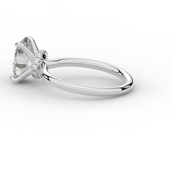 2.05CT.TW OVAL LAB DIAMOND SOLITAIRE ENGAGEMENT RING - Nazarelle