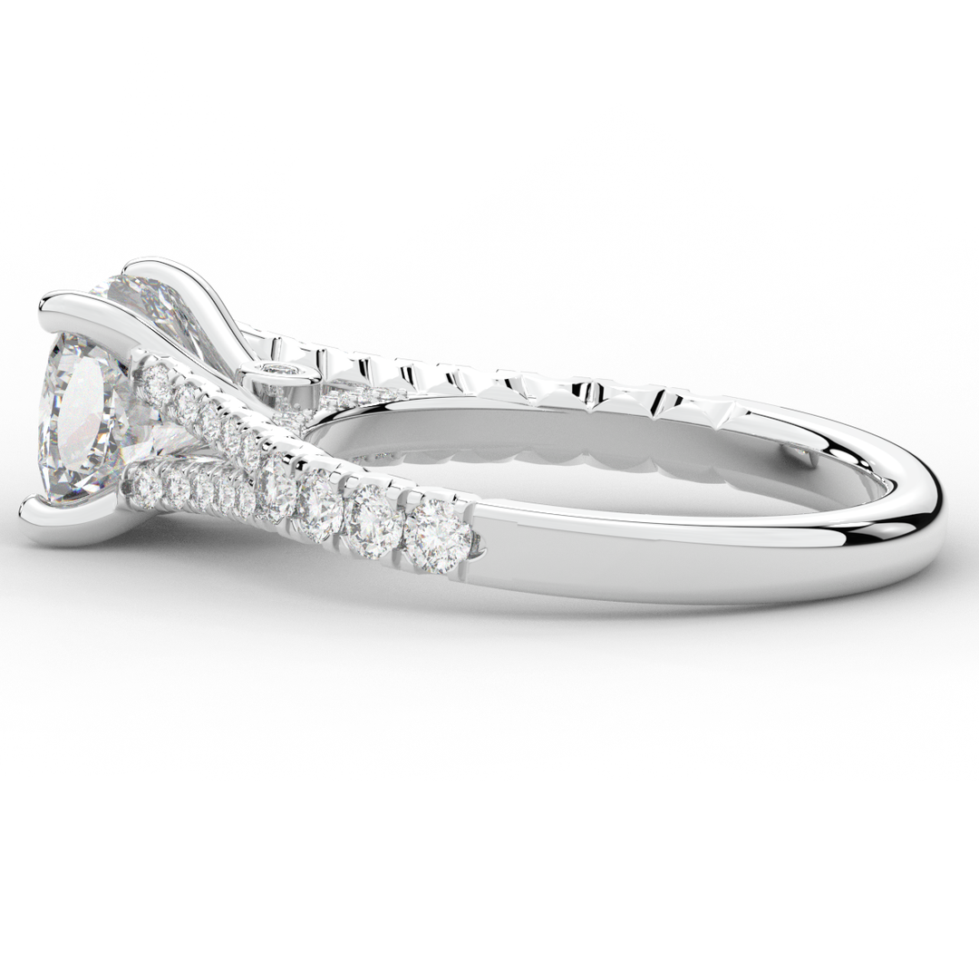 2.45CT.TW CUSHION LAB DIAMOND ENGAGEMENT RING - Nazarelle