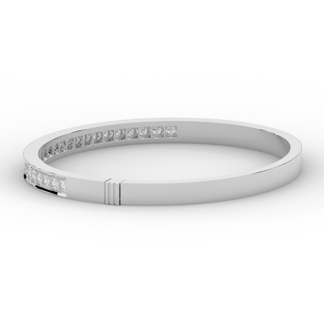 1.25CT.TW ROUND LAB DIAMOND BANGLE - Nazarelle