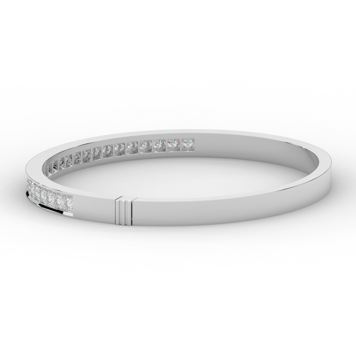 1.25CT.TW ROUND LAB DIAMOND BANGLE - Nazarelle