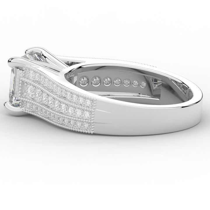 3.55CT.TW ASSCHER LAB DIAMOND ENGAGEMENT RING - Nazarelle