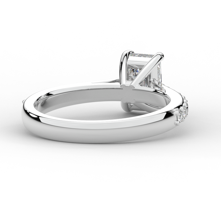 1.25CT.TW RADIANT LAB DIAMOND SOLITAIRE ENGAGEMENT RING - Nazarelle